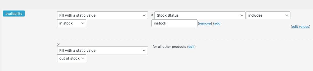 availability attribute settings