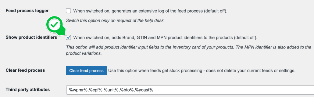 Use our internal function to add Unique Product Identifiers to your products