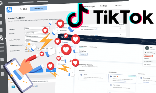 Tiktok channel, advertise on Tiktok with our Product feed manager for WooCommerce