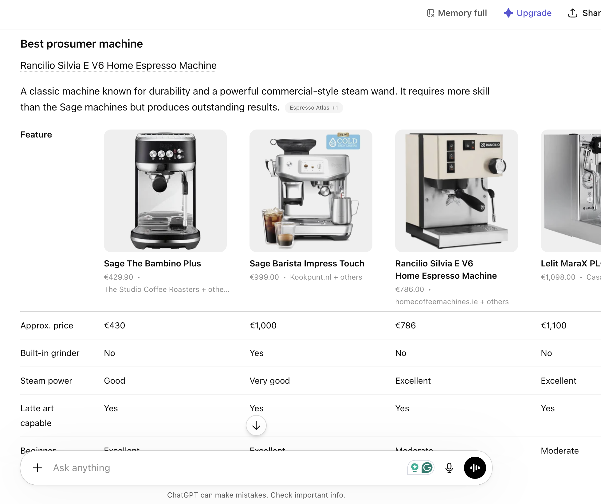 chat gpt product discovery